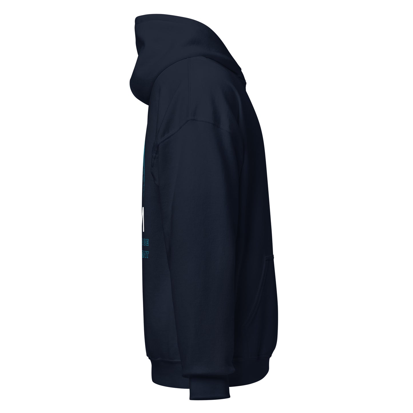 blue gym hoodie on white background