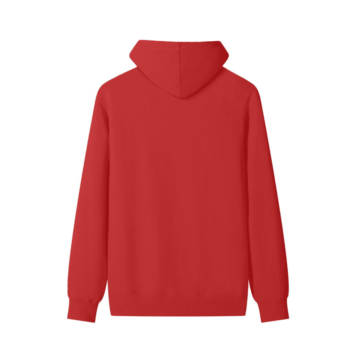 Red hoodie on a white background