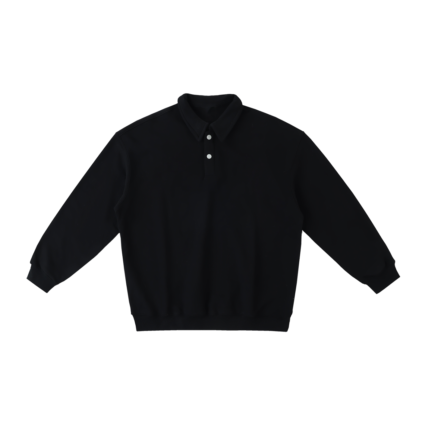 Heavyweight Collar Sweatshirt - Black