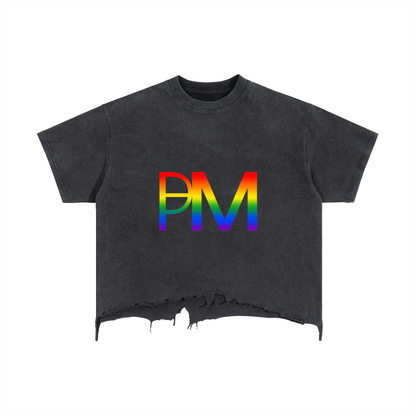 Oversized Distressed Pride Tee