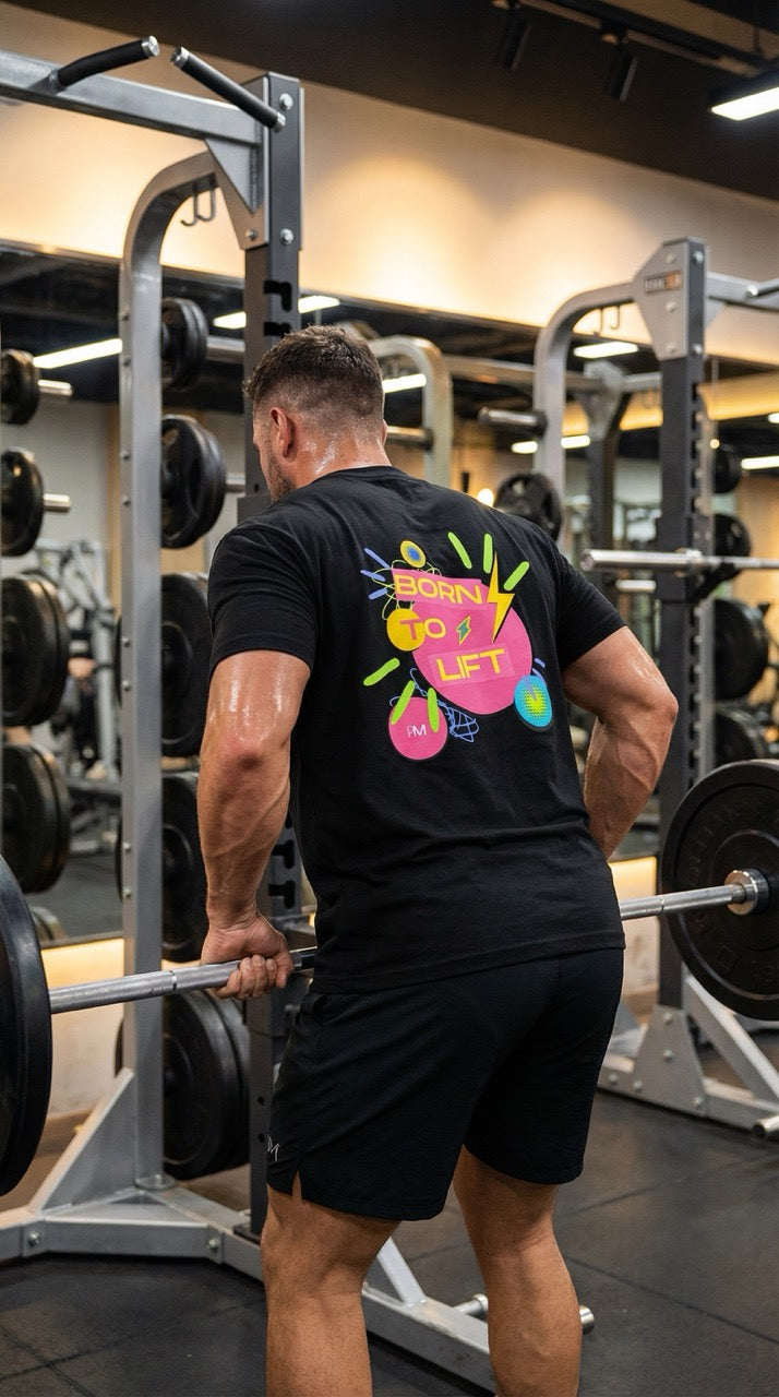 Born to Lift Quick Dry Gym T-Shirt - Black