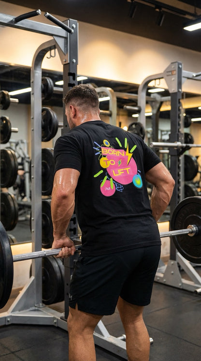 Born to Lift Quick Dry Gym T-Shirt - Black