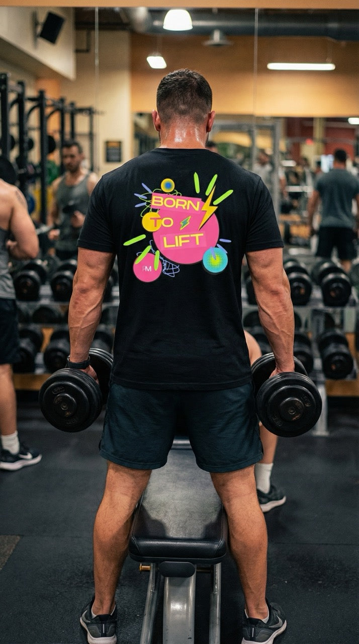 Born to Lift Quick Dry Gym T-Shirt - Black