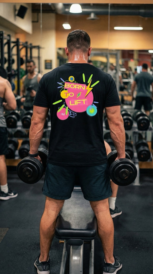 Born to Lift Quick Dry Gym T-Shirt - Black