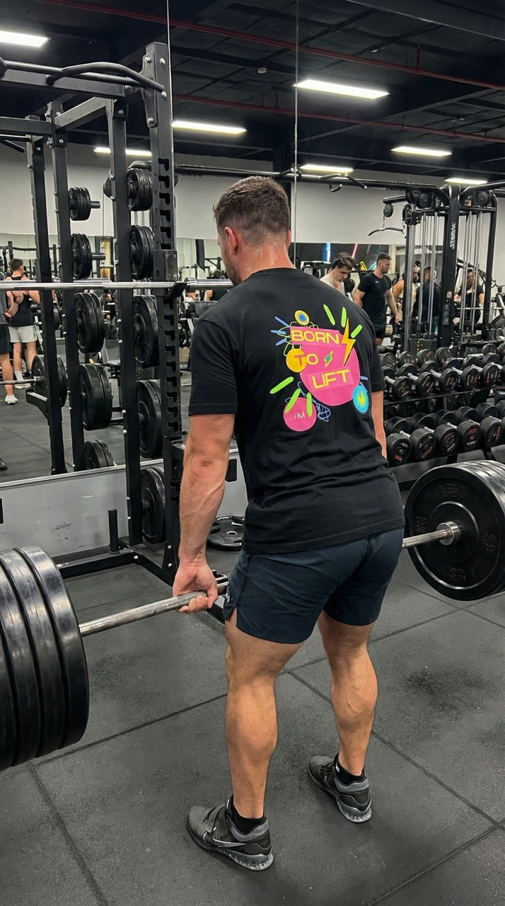Born to Lift Quick Dry Gym T-Shirt - Black