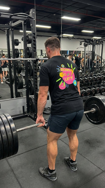 Born to Lift Quick Dry Gym T-Shirt - Black