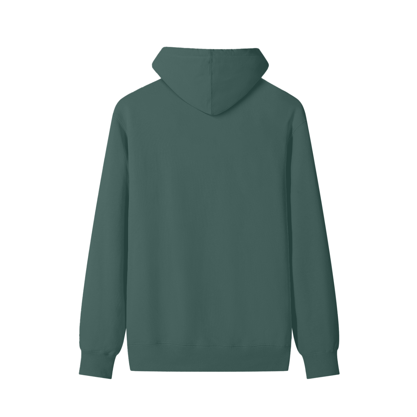 Green hoodie on a white background