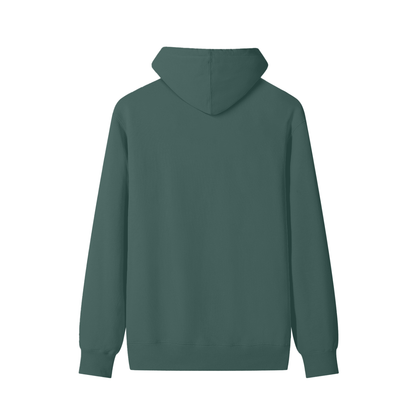 Green hoodie on a white background
