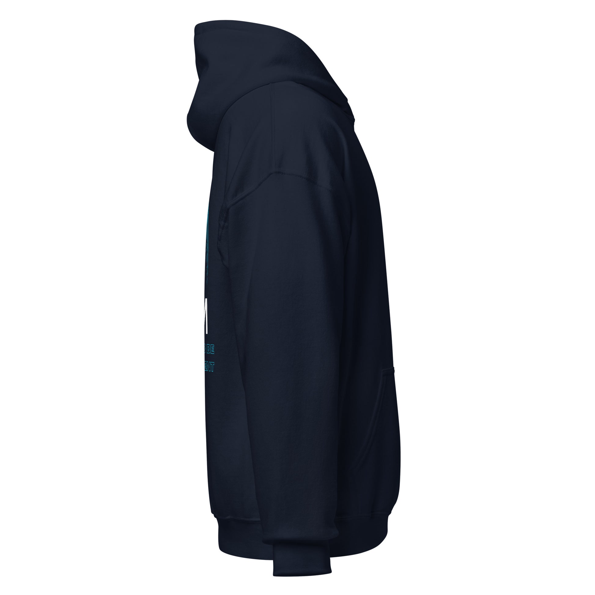 blue gym hoodie on white background