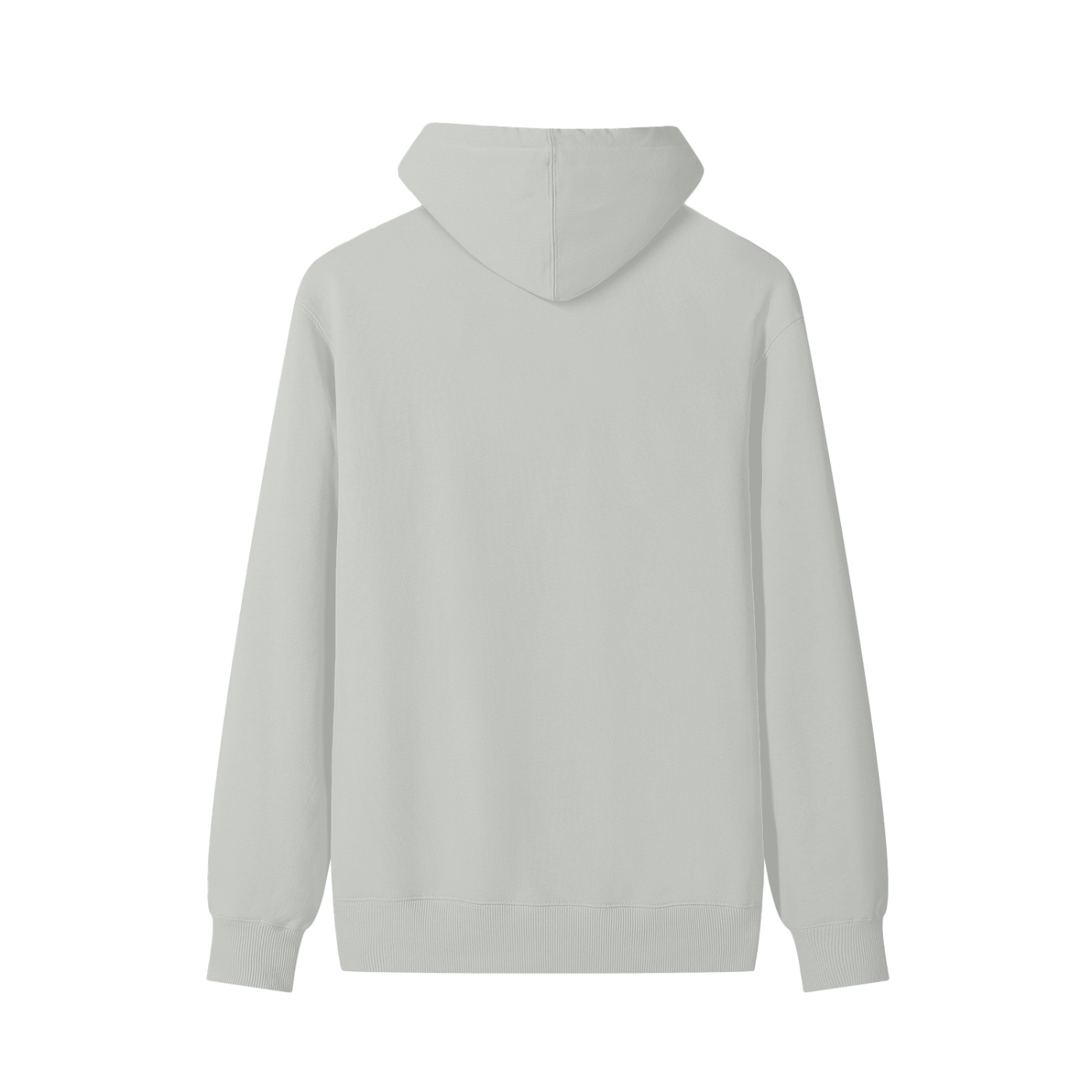 Light gray hoodie on a white background