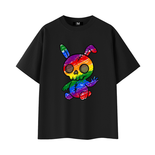 Rainbow Skull Bunny Pride Tee